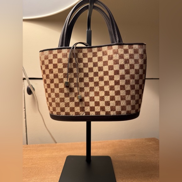 Louis Vuitton Damier Ebene Pony Hair Handbag - Picture 1 of 7